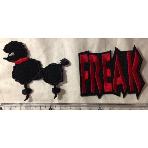 パッチ（ワッペン）各種【プードル　FREAK】【在庫処分】 　