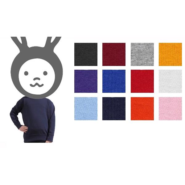 キッズ・ベビートレーナー 【RABBIT SKINS(ラビットスキンズ）】トドラークルーネックスウェット7.5oz２〜７才・90 100 110 120【RBTS+F3317 】【裏起毛　無地】