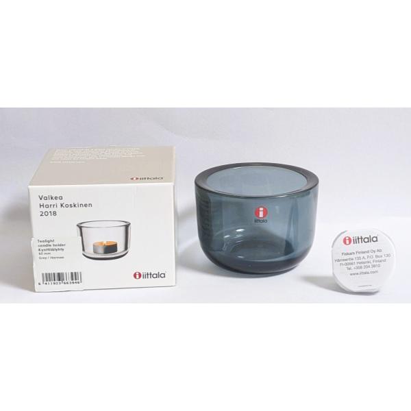 イッタラ ヴァルケア Valkea Tealightキャンドルホルダー グレーサイズ：(約)φ85×H60mm材質：無鉛ガラスMADE IN FINLAND参考価格　3850円フィンランド生まれのインダストリアルデザイナーハッリ・コスキネン...