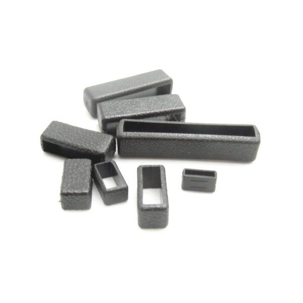100個セット 10ミリ 10mm テープアジャスターサルカン ひも止め クロ テープキーパー ベルト止め サルカン A40000 首輪パーツ リードパーツ