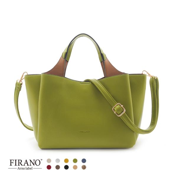 アルフォ FIRANO バイカラーハンドルハンドバッグ レディース ARNO LABEL