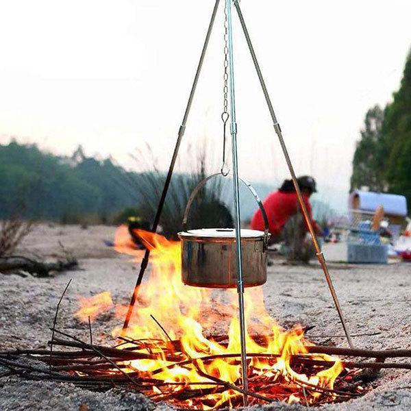 ダッジオーブン 飯ごう 焚き火三脚 トライポッド ソロ アウトドア用品 キャンプ 調理 クッキング 折り畳み 飯盒 キャンプ飯