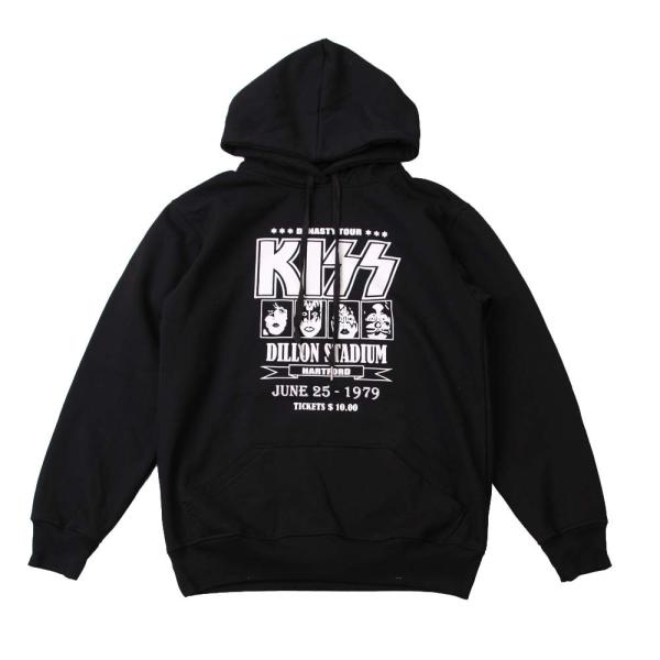 RE. KISSパーカー KISS パーカー 90s ライブツアーパーカー GTS製 黒 ロック