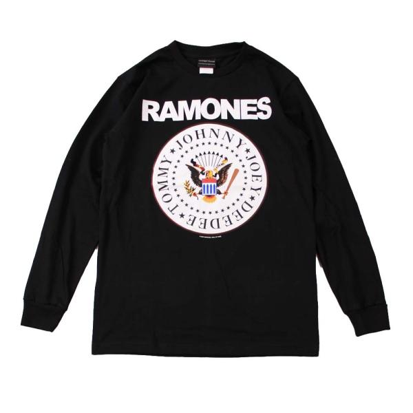 【美品】RAMONES 長袖Tシャツ黒　L Tシャツ バンドTシャツ ロックTシャツ 長袖 (W) ラモーンズ RAMONES 2