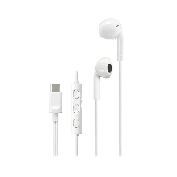 JVCケンウッド JVC HA-FR17UC-W イヤホン 有線 マイク付き タイプC 開放型 USB Type-C 1.2m ホワイト HA-FR17UC