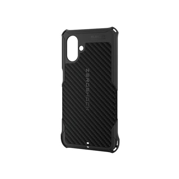 エレコム Galaxy A25 5G (SC-53F) ケース 耐衝撃 衝撃吸収 ZEROSHOCK 4つ角ダンパー ハニカム構造 グリップテクスチャー レンズ保護 ストラップホー