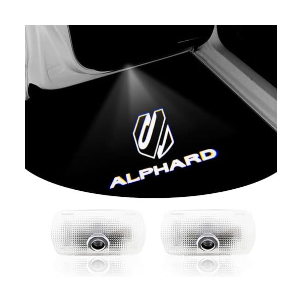 新型アルファード40系 カーテシライト ドアウェルカムライト カーテシランプ LEDロゴ投影 トヨタアルファード40系 カーテシ 色褪せず 車用ドアランプ
