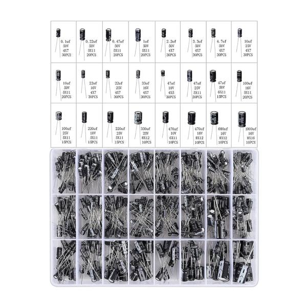 【商品名】　YFFSFDC 電解コンデンサ 24種類 500個入り 電子部品バッグ 0.1uF - 1000uf 電子工作基本部品セット大容量 電解コン★★ラッピングについて★★当店ではラッピングは承っておりません。ご了承くださいませ。★★...