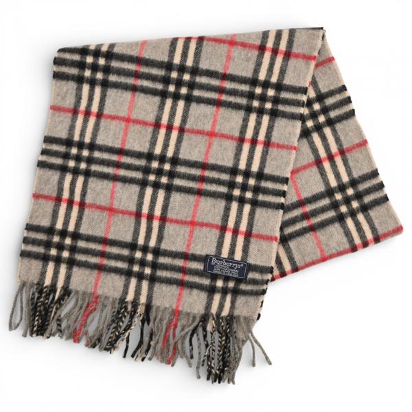 BURBERRY（バーバリー） マフラー ノバチェック カシミヤ100％ Bランク