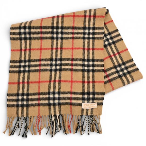 BURBERRY バーバリー ハート ノバチェック カシミヤ 100% ベージュ 極美品 BURBERRY バーバリー マフラー カシミア100 ノバチェック