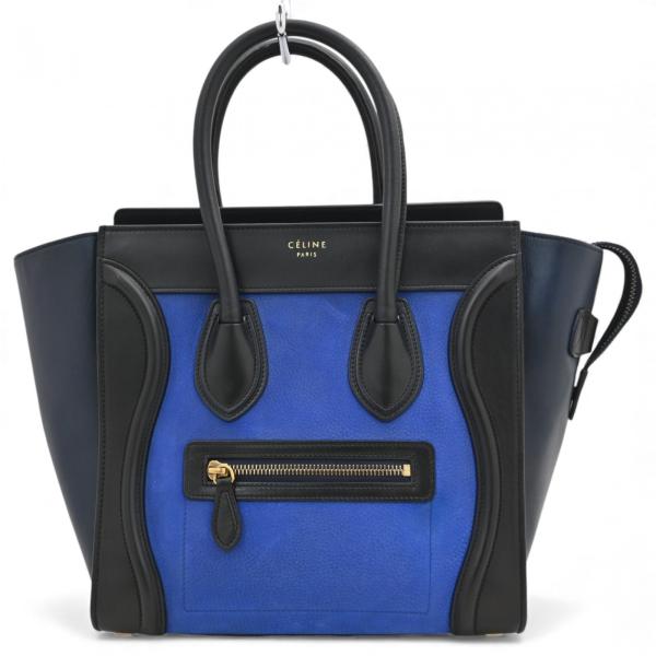 【美品】CELINE セリーヌ ラゲージ マイクロショッパー ハンドバッグ CELINE（セリーヌ） ラゲージ マイクロショッパー ハンドバッグ ブルー