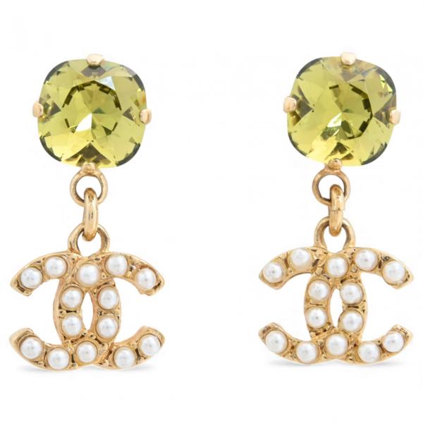 CHANEL（シャネル） ピアス ココマーク ビジュー フェイクパール A