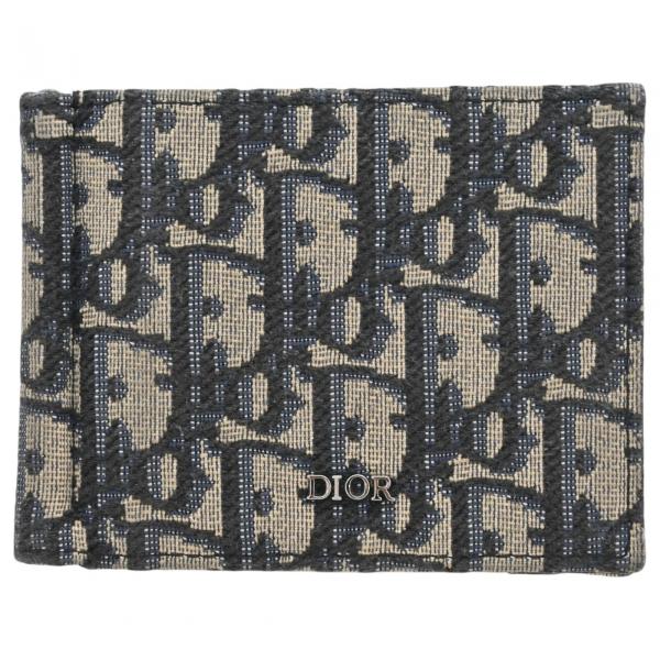 ◇クリスチャンディオール◇ジャカード/オブリーク/マネークリップ Christian Dior（クリスチャン・ディオール） 【中古】ディオール