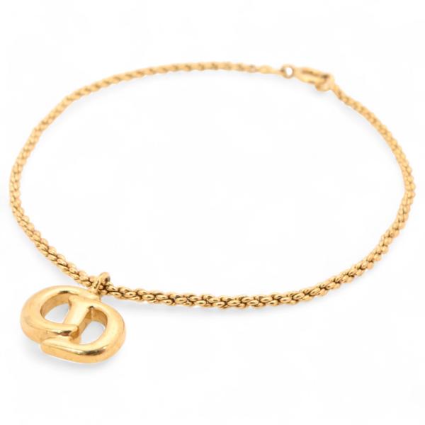 クリスチャンディオール　CD　ブレスレット　ゴールド　刻印なし Christian Dior ディオール ブレスレット CDロゴ ゴールド B