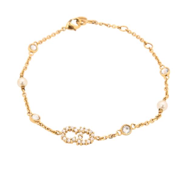 Dior ブレスレット ラインストーン 箱付き ゴールド 672b39245f0bf.webp