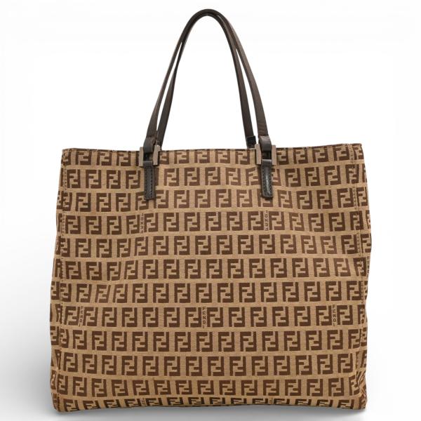 FENDI（フェンディ） ズッキーノ ハンドバッグ キャンバス Bランク  