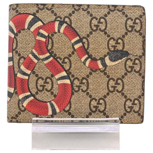 717✨極美品✨GUCCI グッチ 二つ折り財布 キングスネーク GGスプリーム