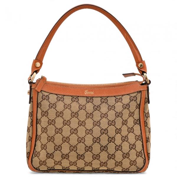 GUCCI（グッチ） GGキャンバス ショルダーバッグ ベージュ Bランク