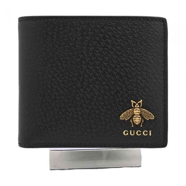 【希少・美品】GUCCI グッチ プリンスタウン ビー　刺繍 星蜂 黒 37 GUCCI（グッチ） 【中古】グッチ アニマリエ 二つ折り財布 ビー 蜂