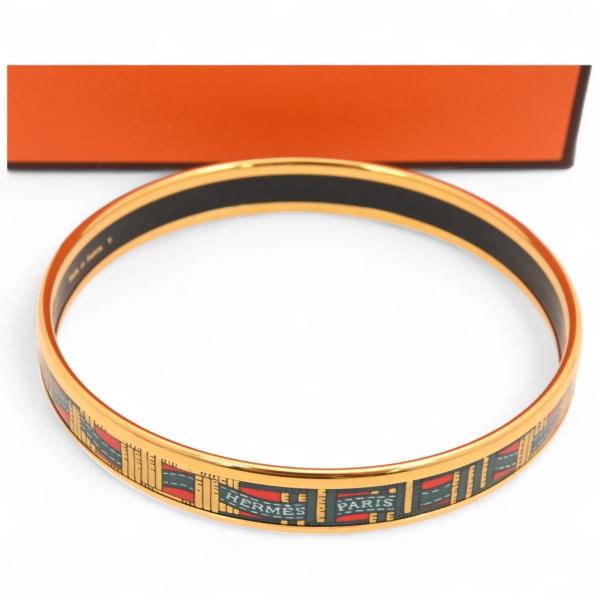 HERMES エルメス エマイユPM バングル マルチカラー Aランク he7826ng