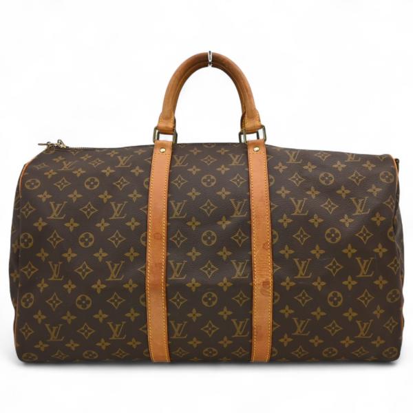 ルイヴィトン モノグラム キーポル50 レザー ボストンバッグ　ハンドバッグ LOUIS VUITTON ルイヴィトン モノグラム キーポル50 ボストン
