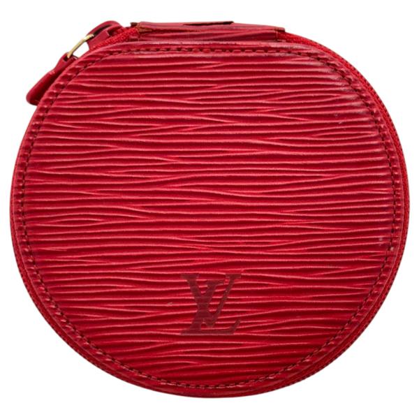 【中古】ルイヴィトン エピ エクランビジュー10 ジュエリーケース LVロゴ レザー レッド Aランク lv2109hh