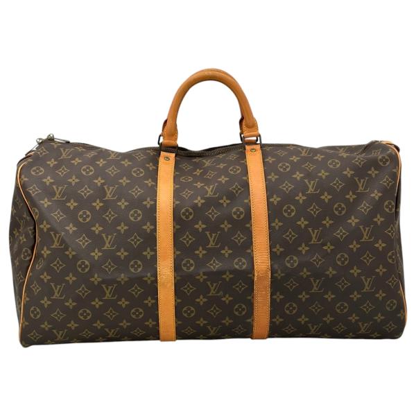 【中古】ルイヴィトン モノグラム キーポル60 ボストンバッグ ブラウン ゴールド金具 LV Bランク lv3547gg