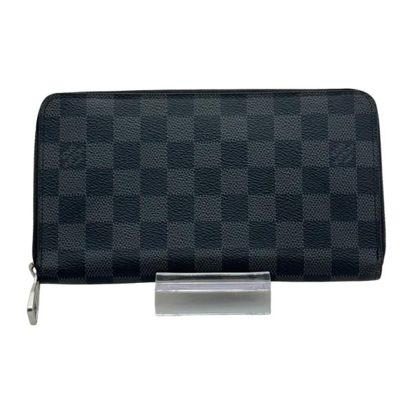 【中古】ルイヴィトン ダミエ グラフィット ジッピーウォレット ヴェルティカル 長財布 シルバー金具 Aランク lv7858jk