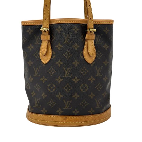 【中古】ルイヴィトン モノグラム バケットPM ショルダーバッグ ブラウン ゴールド金具 LV ロゴ Bランク lv8940ku