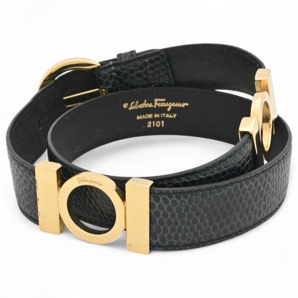Ferragamo フェラガモ レディース ベルト イエロー ゴールドバックル サルバトーレフェラガモ Salvatore Ferragamo ベルト