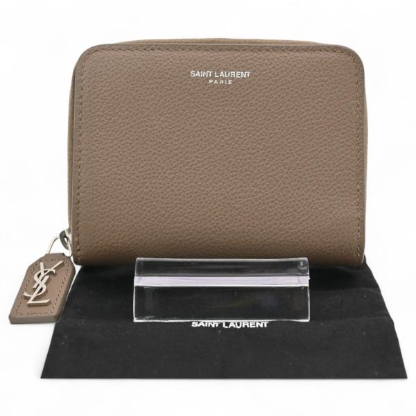Yves Saint Laurent サンローラン 二つ折り財布 レザー ブラウン A
