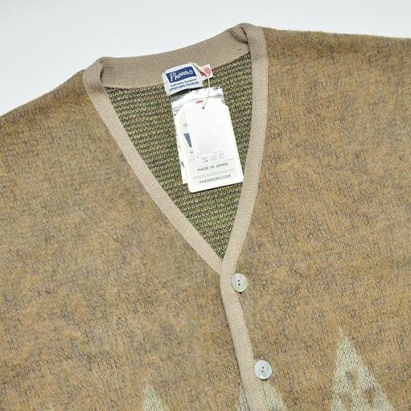 Pherrow's（フェローズ） カーディガン モヘアカーディガン アーガイル