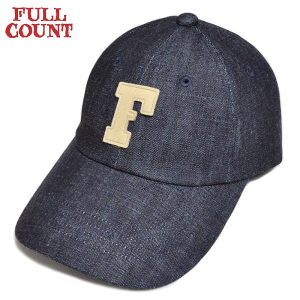 FULLCOUNT フルカウント キャップ 6843L 6Panel Low-Crown Denim Baseball ’F’ Cap デニムキャップ