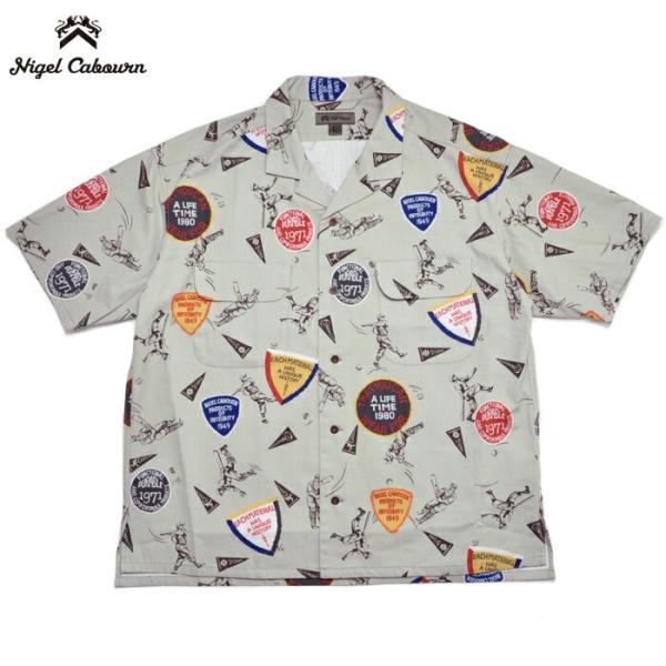 NIGEL CABOURN（ナイジェルケーボン） 半袖シャツ オープンカラー