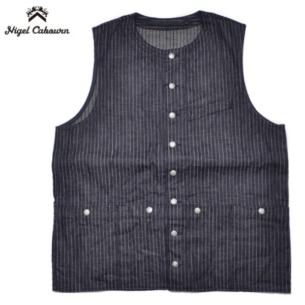 【新品未使用】Nigel Cabourn フレンチワークベスト 50 Lサイズ ナイジェル・ケーボン】MAN / フレンチワークベスト - ヘンプ