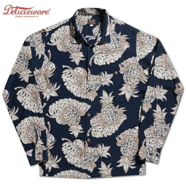 DELUXEWARE（デラックスウエア） シャツ AL-18L 50s PINE REEF 抜染