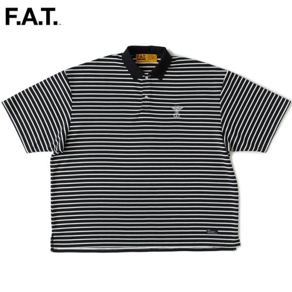 美品エフエーティー　FAT　ポロシャツ　FAT　ブラック　ボーダーBEEDER FAT エフエーティー ポロシャツ BEEDER F32411-CT34 : firstadium