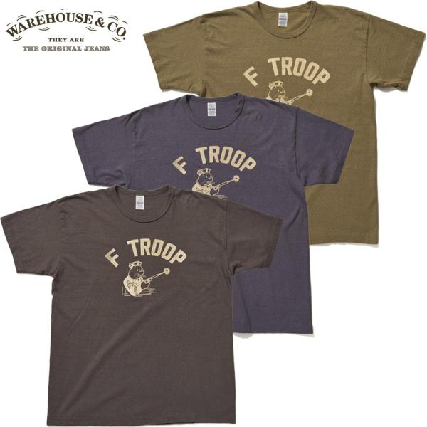 WAREHOUSE ウエアハウス Tシャツ Lot 4064 F TROOP セコハン 半袖 アメカジ