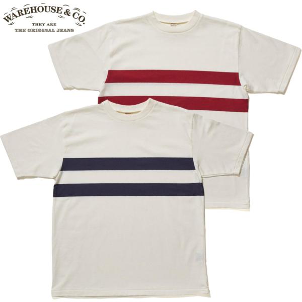 WAREHOUSE ウエアハウス Tシャツ Lot 4112 パネルボーダーT(B柄) メンズ 半袖 アメカジ