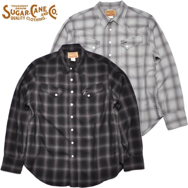 シュガーケーン SUGAR CANE シャツ SC29688 OMBRE CHECK L/S WESTERN SHIRT