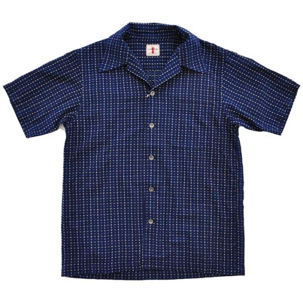 サムライジーンズ SAMURAI JEANS シャツ 刺し子オープンカラーシャツ