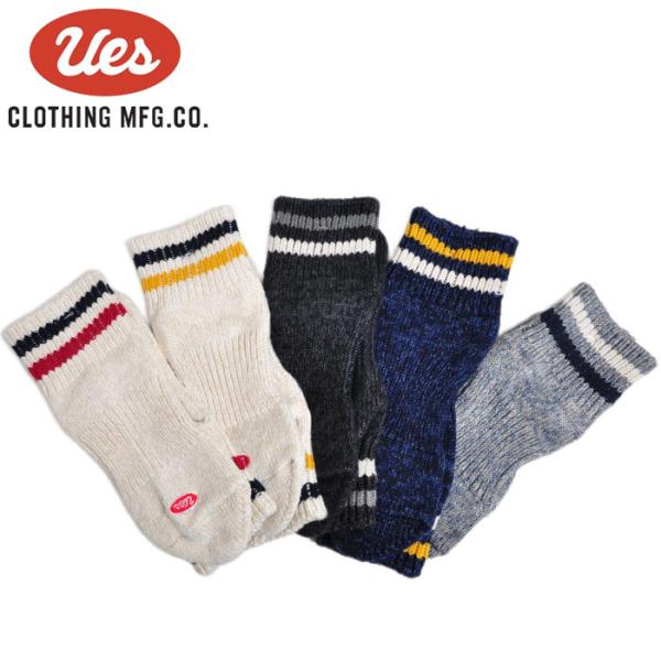 UES（ウエス） 靴下 ライン入りスニーカーソックス SSX-1 日本製