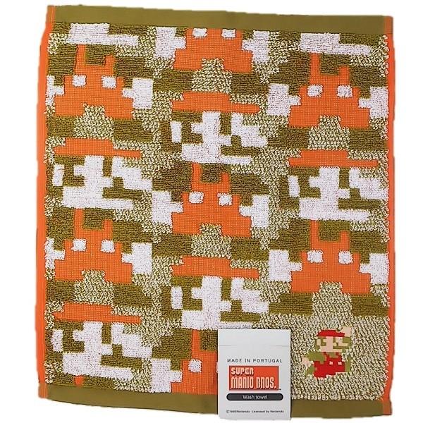 ウォッシュタオル スーパーマリオ マリオパターン 33×36cm Super MARIO Brothers