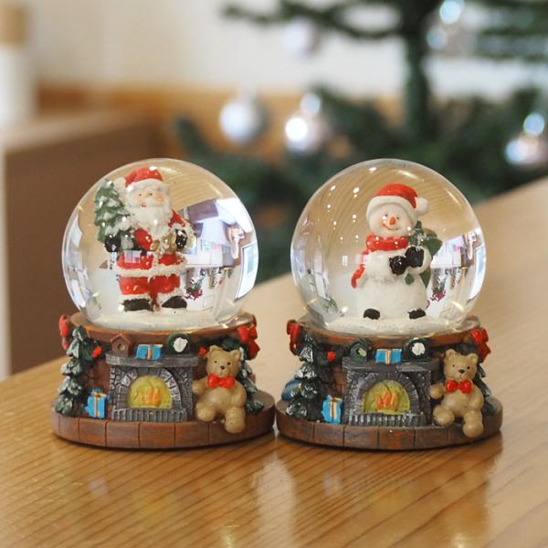 丸和貿易 スノードーム ファイヤープレイス クリスマス サンタ