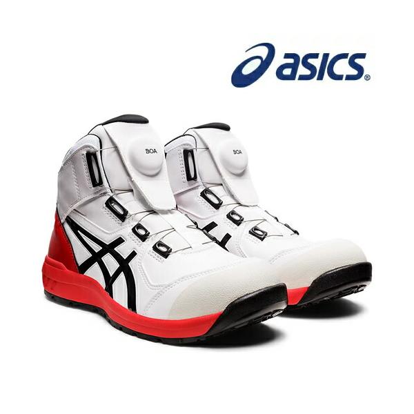 アシックス(asics) 安全靴 ウィンジョブ FCP304 Boa 1271A030-100 カラー:ホワイト×ブラック■商品番号・規格：1271A030-100Boaフィットシステムを採用。着脱を早く容易に。ハイカット。