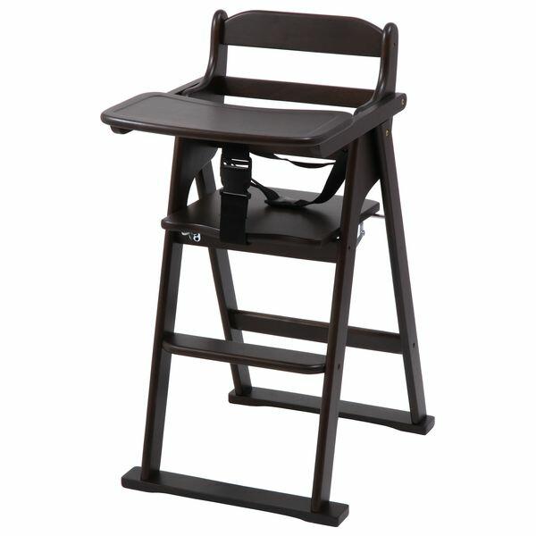 他サイト： 不二貿易 17633 木製折り畳みベビーチェアー BR  ブラウン 子供用 赤ちゃん テーブル付き 木製 折りたたみ 椅子 イスの商品画像