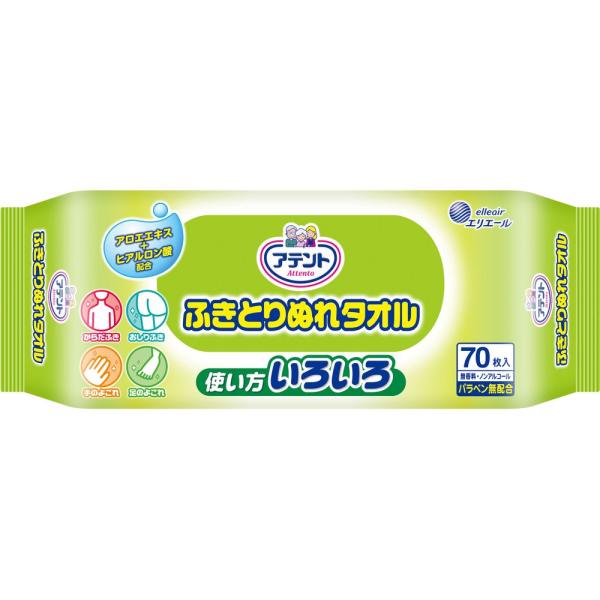 大王製紙 アテントふきとりぬれタオル [単品内容量/70枚]