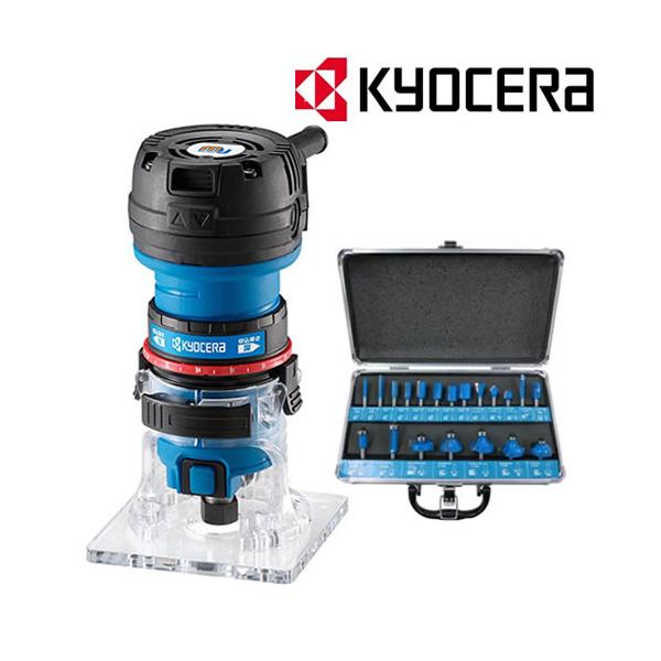 京セラ(リョービ) トリマー MTR-42 軸径6mm【20本組トリマビットセット付】■商品番号・規格：トリマーMTR-42+B20SRYOBI　お買得電動工具　トリマービットセット付