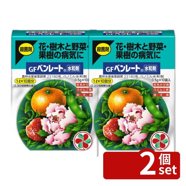【2個セット】KINCHO園芸 ベンレート水和剤0.5gX10 園芸薬品 水和剤 病気対策 希釈用 [4975292050117]