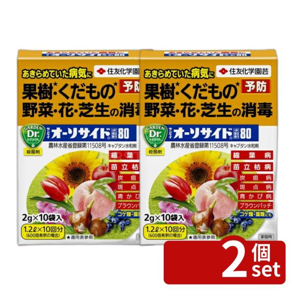 【2個セット】KINCHO園芸 サンケイオーソサイド水和剤80 2g×10袋 植物 病気